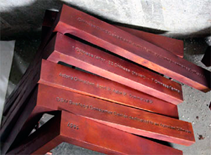 bronze timeline markers